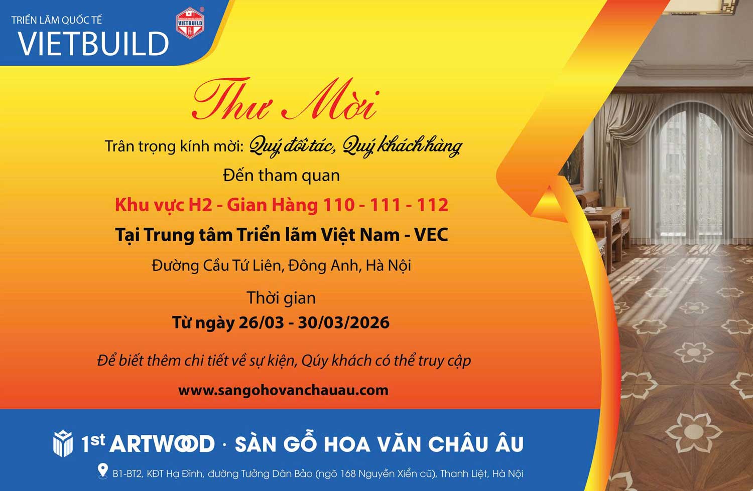 1st ARTWOOD THAM GIA TRIỂN LÃM VIETBUILD 2026 LẦN 1